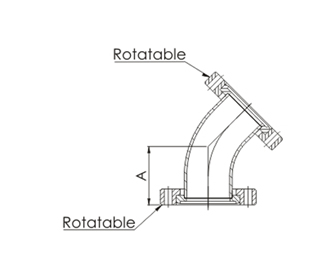 Specs CF 45 Degree Elbow