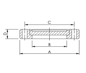 Specs CF Blank Flange, Rotatable, Tapped