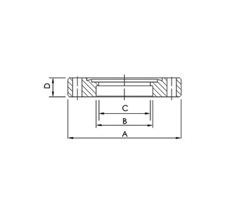Specs CF Bored Flange, Non Rotatable