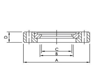 Specs CF Bored Flange, Rotatable, Tapped